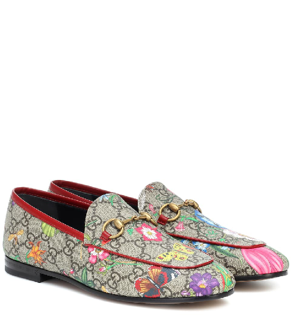 gucci loafers with flowers