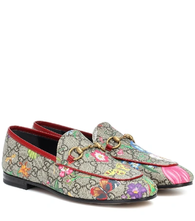 Gucci New Jordaan Floral Gg Supreme Loafer In Beige/ Multi | ModeSens