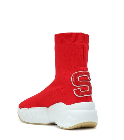 Shop Acne Studios Sock Sneakers In Red