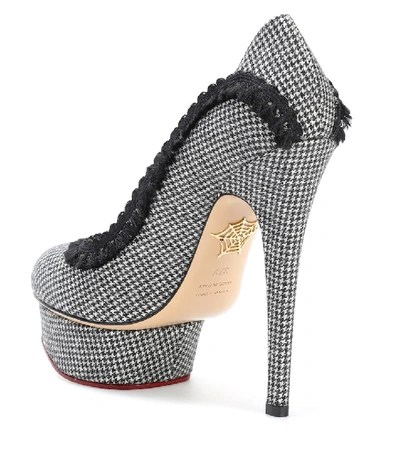 Shop Charlotte Olympia Florence Plateau Pumps In Grey