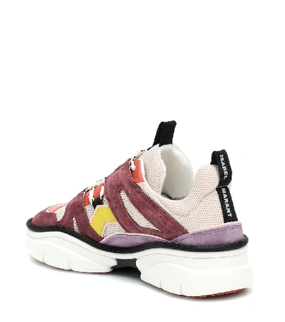 Shop Isabel Marant Kindsay Suede Sneakers In Multicoloured