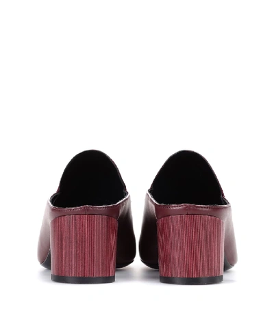 Shop Pierre Hardy Leather Mules In Red