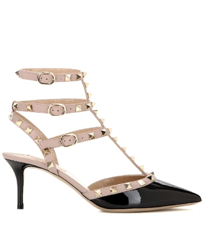 Shop Valentino Rockstud Patent Leather Pumps In Black