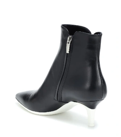 Shop Gianvito Rossi Levy 55 Leather Ankle Boots In Black