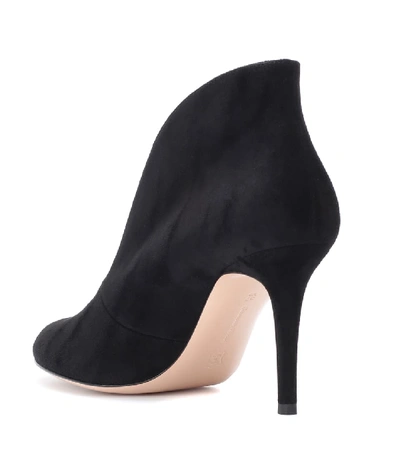 Shop Gianvito Rossi Vamp 85 Suede Ankle Boots In Black