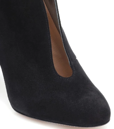 Shop Gianvito Rossi Vamp 85 Suede Ankle Boots In Black