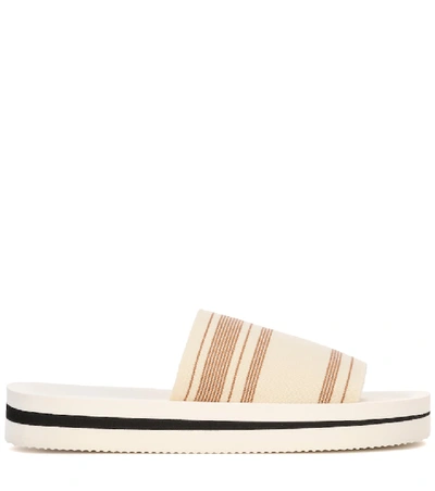 Shop Acne Studios Tania Printed Slip-on Sandals In Beige