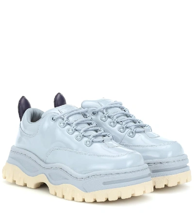 Shop Eytys Angel Patent Leather Sneakers In Blue