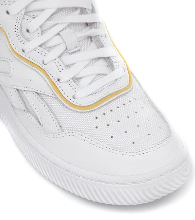 Shop Victoria Beckham Dual Court Ii Leather Sneakers In White