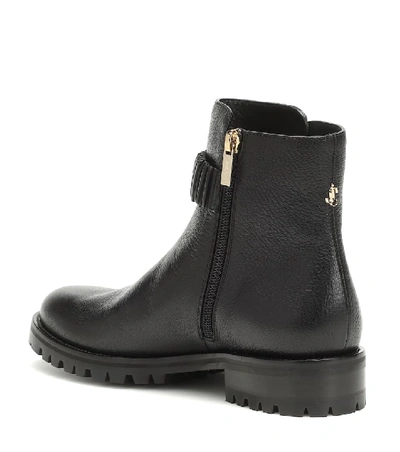 Shop Jimmy Choo Holst Leather Ankle Boots In Black