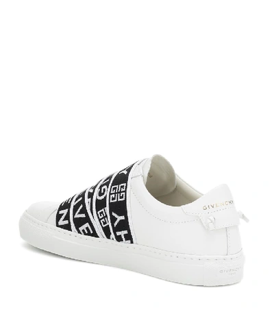 Shop Givenchy 4g Leather Sneakers In White