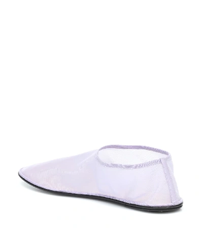 The Row Women's Mesh Sock Flats In Purple