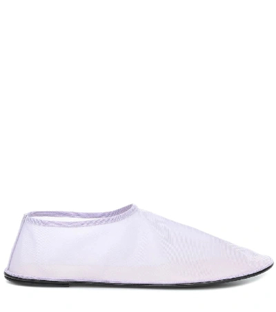 The Row Women's Mesh Sock Flats In Purple