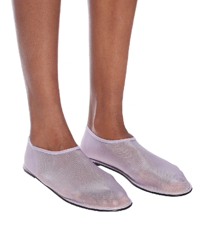 The Row Women's Mesh Sock Flats In Purple