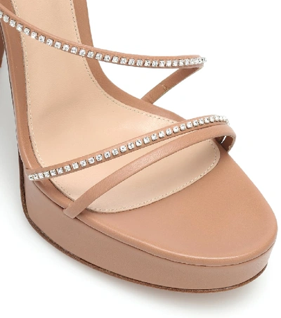 Shop Gianvito Rossi Leather Platform Sandals In Brown