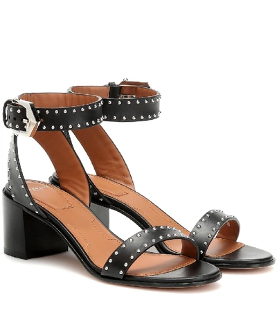 Shop Givenchy Elegant 60 Studded Leather Sandals In Black