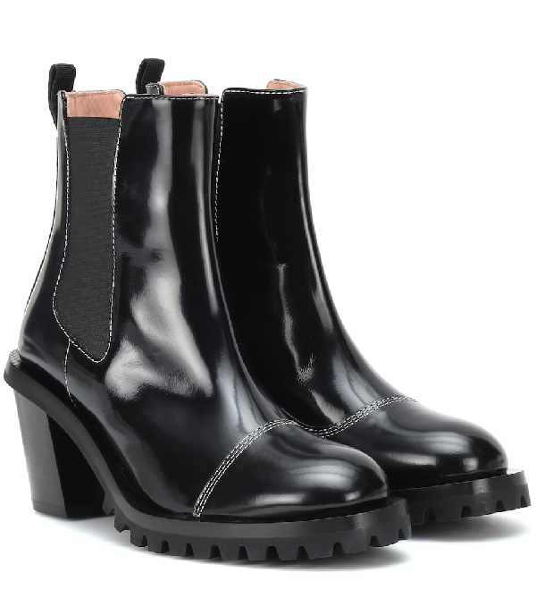 acne studios leather ankle boots