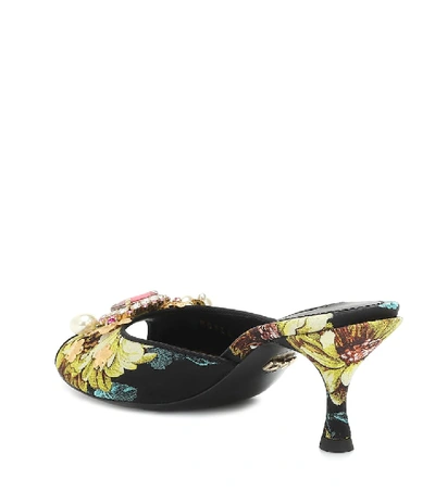 Shop Dolce & Gabbana Keira Embellished Floral Sandals In Multicoloured