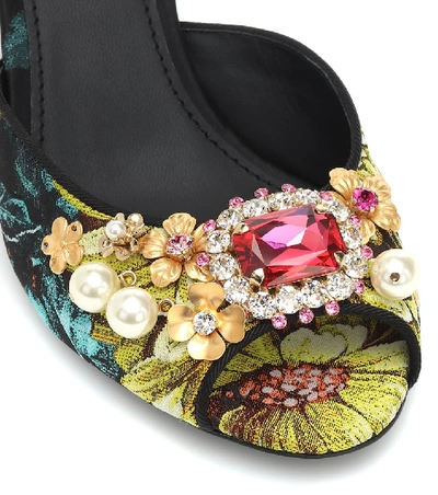 Shop Dolce & Gabbana Keira Embellished Floral Sandals In Multicoloured
