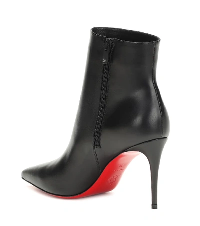 Shop Christian Louboutin So Kate 85 Leather Ankle Boots In Black