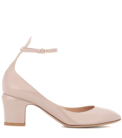 Shop Valentino Tan-go Patent Leather Pumps In Brown