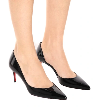 Shop Christian Louboutin Iriza 70 Patent Leather Pumps In Black