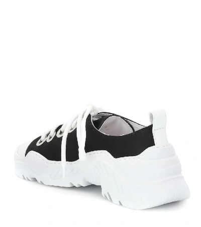 Shop N°21 Satin Sneakers In Black