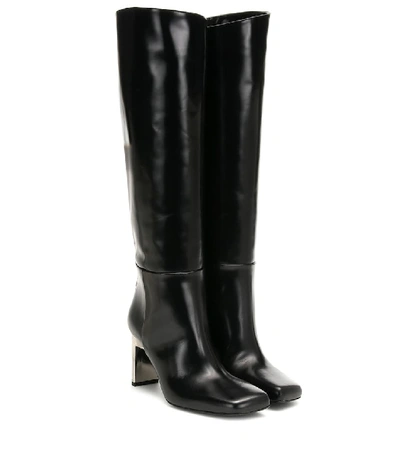 Shop Alyx Leather Knee-high Boots In Black