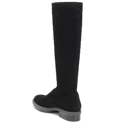 Shop Clergerie Road Stretch Suede Boots In Black