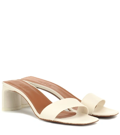 Shop Neous Gongora 55 Leather Sandals In Neutrals