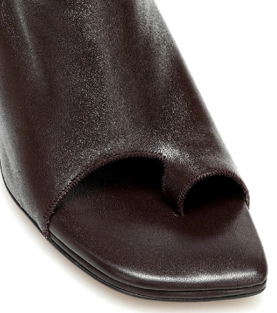 Shop Bottega Veneta Leather Sandals In Brown