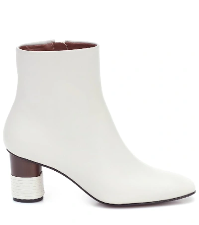Shop Souliers Martinez Asturias Leather Ankle Boots In White