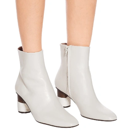 Shop Souliers Martinez Asturias Leather Ankle Boots In White