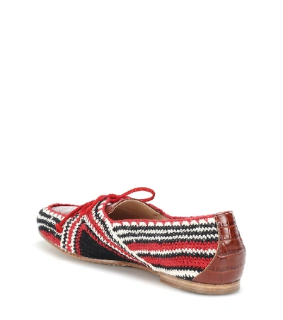 Shop Gabriela Hearst Hays Crocheted Loafers In Multicoloured