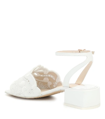 Shop Sophia Webster Cassia Leather Sandals In White