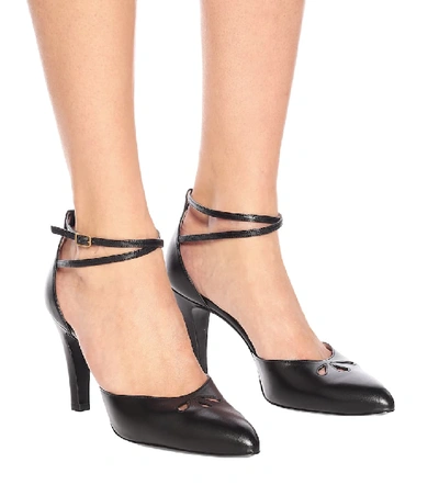 Shop Gucci Leather Pumps In Black