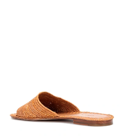 Shop Carrie Forbes Raffia Sandals In Beige