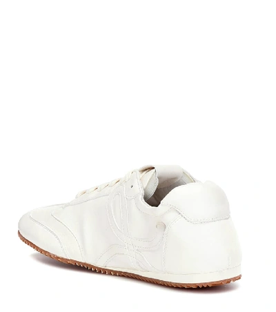 Shop Loewe Ballet Runner Leather Sneakers In White