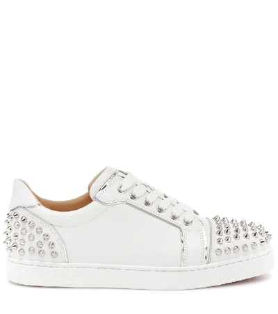 Christian Louboutin Vieira 2 White Leather Sneakers In White