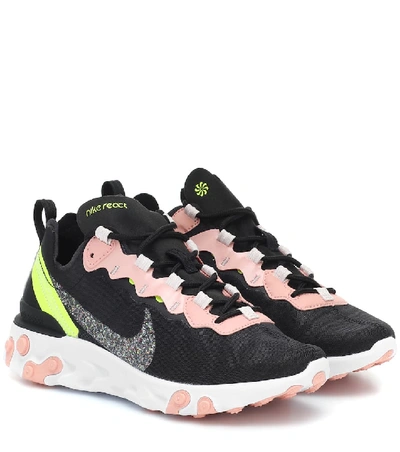 Shop Nike React Element 55 Sneakers In Black