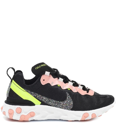 Shop Nike React Element 55 Sneakers In Black