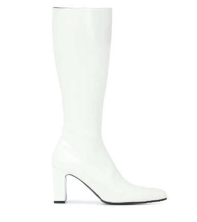 Shop Balenciaga Leather Boots In White