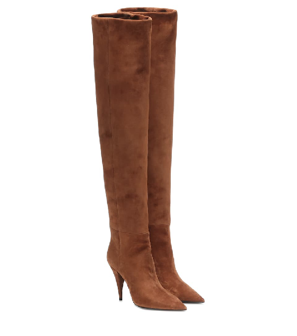 tan suede over the knee boots