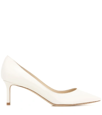 Shop Jimmy Choo Romy 60 Patent Leather Pumps In White