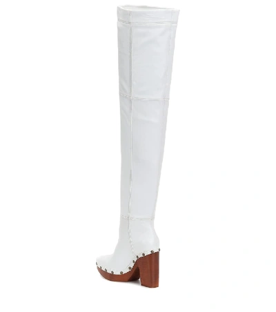 Shop Jacquemus Les Bottes Sabots Leather Boots In White