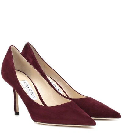 Shop Jimmy Choo Love 85 Suede Pumps In Red