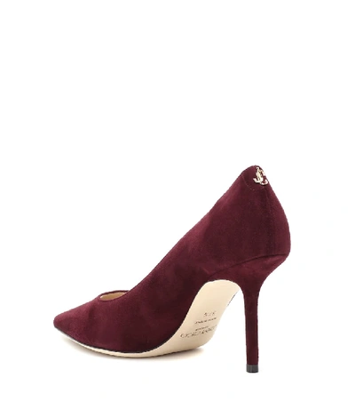 Shop Jimmy Choo Love 85 Suede Pumps In Red