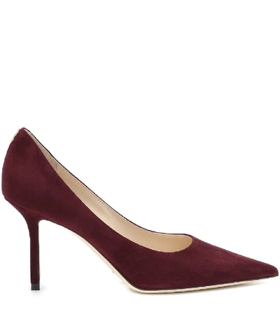 Shop Jimmy Choo Love 85 Suede Pumps In Red