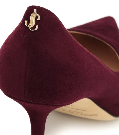 Shop Jimmy Choo Love 85 Suede Pumps In Red