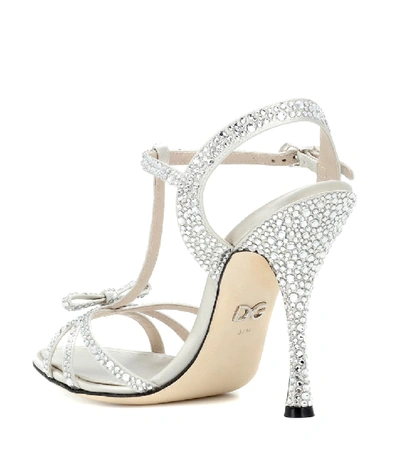 Shop Dolce & Gabbana Crystal-embellished Sandals In Silver
